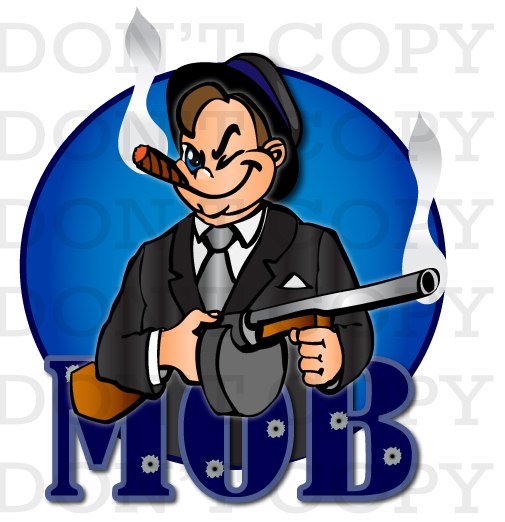 Mafia cartoon logo / AI-mob2-jpg
