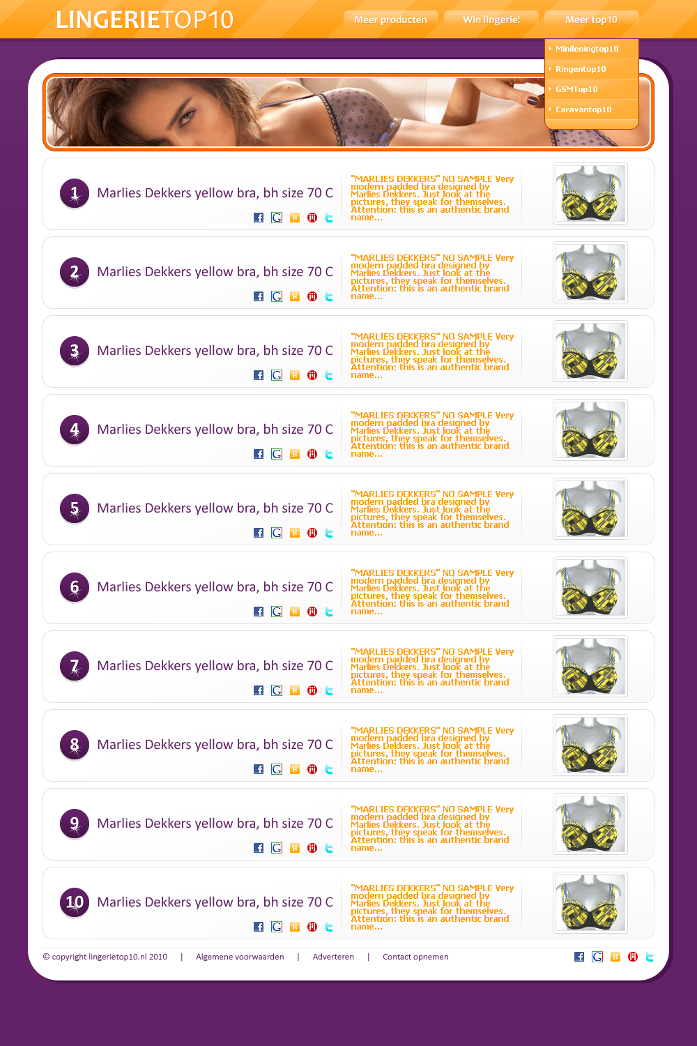 2 top10 domeinnamen inclusief layout &amp; content-lingerietop10-copy-png
