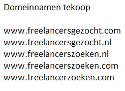 Tekoop verschillende freelance domeinnamen-afbeelding-png