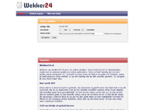'Wekker' .nl domeinnaam | Scoorde hoog in Google | 6 jaar oud-website-wekker-png