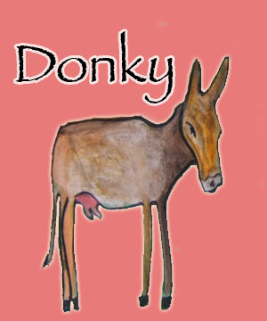 Huisdier illustraties/iconen-donky-jpg