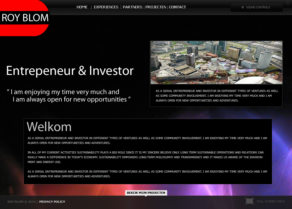 Flash developer gezocht voor simpele website | 07-01-2011-01-roy-home-png