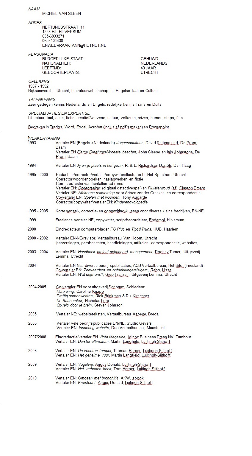 vertaler Engels-Nederlands-cv-2011-jpg