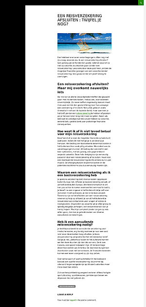SEO | Zoekmachine optimalisatie | Beter vindbaar worden in Google? | 36% korting-reisverzekering-afsluiten-twijfel-jpeg