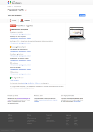 Wij verhogen je Google PageSpeed score voor je WordPress website! *Actie*-desktop-voorheen-png