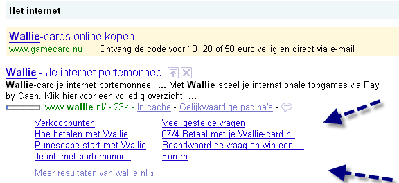 sublinken in google zoekmachine-google-png