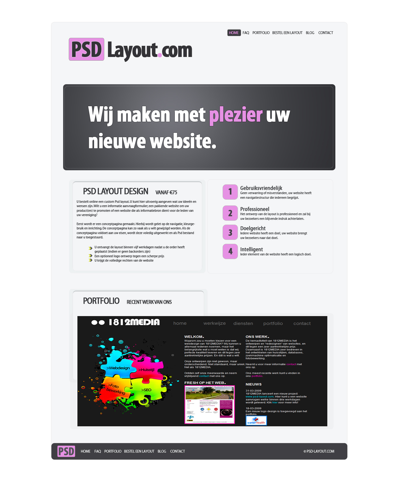 (Check) Welke van de 4 layouts is het minst slechts?-psdlayout_pink-jpg