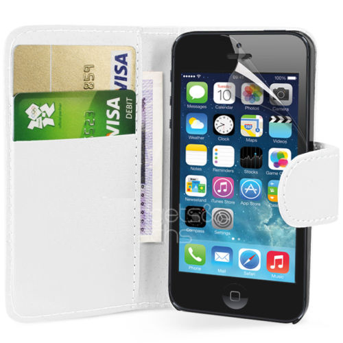 Flipcase wallet voor iPhone 4/4s of 5/5G-wit-jpg