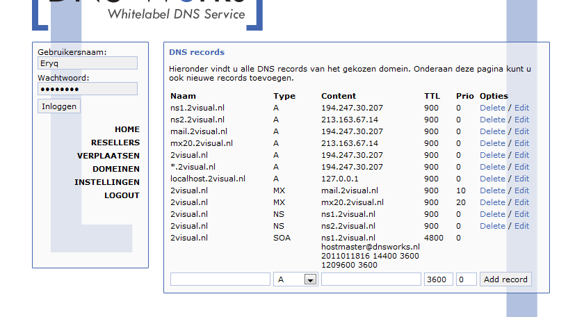 Gebruik maken van dnsworks bij Deziweb-screenshot-png