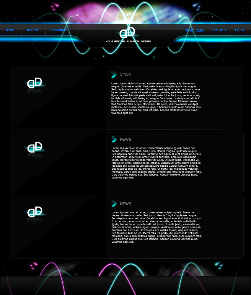 Stylish Dark Template | Bieden-layout-jpg