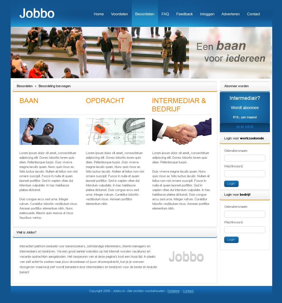 Vacature site layout | &#8364;150,--layout-jpg