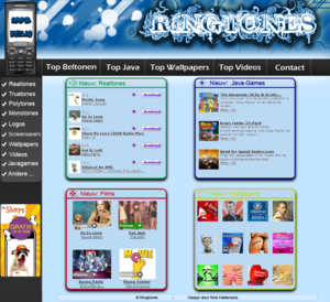 Simpele ringtone layout | &#8364;40,--layout-ringtonesite-previeuw-png