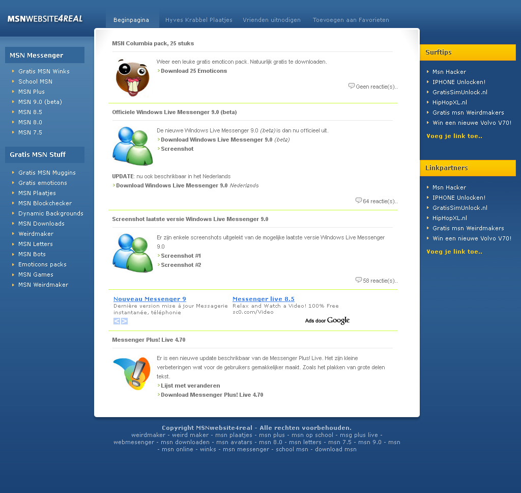 Msn Website layout | &#8364;100,--msnwebsite4real-jpg
