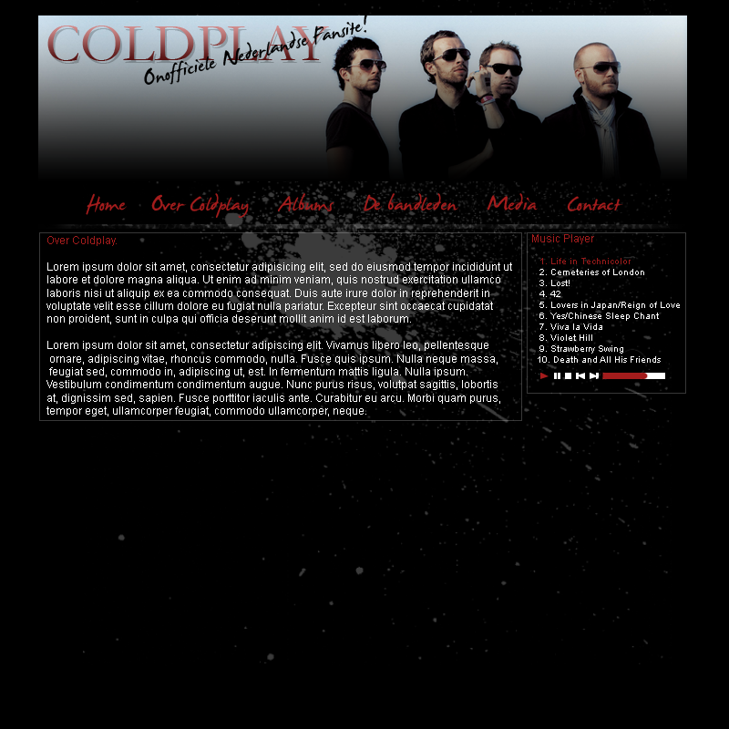 COldplay Lay-out, Ook andere bands mogelijk! | &#8364;50,--coldplaylay-out-copy-png