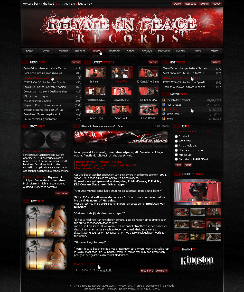 Unieke lay-out voor verschillende doeleinden-rhyme-peace-website-png
