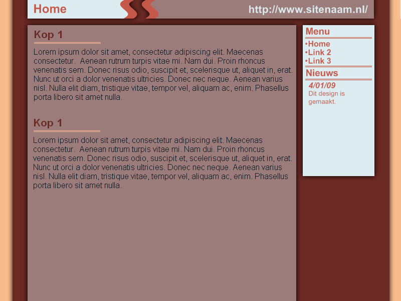 Layout (voor bijvoorbeeld blog) met warme kleuren-ontwerp-png