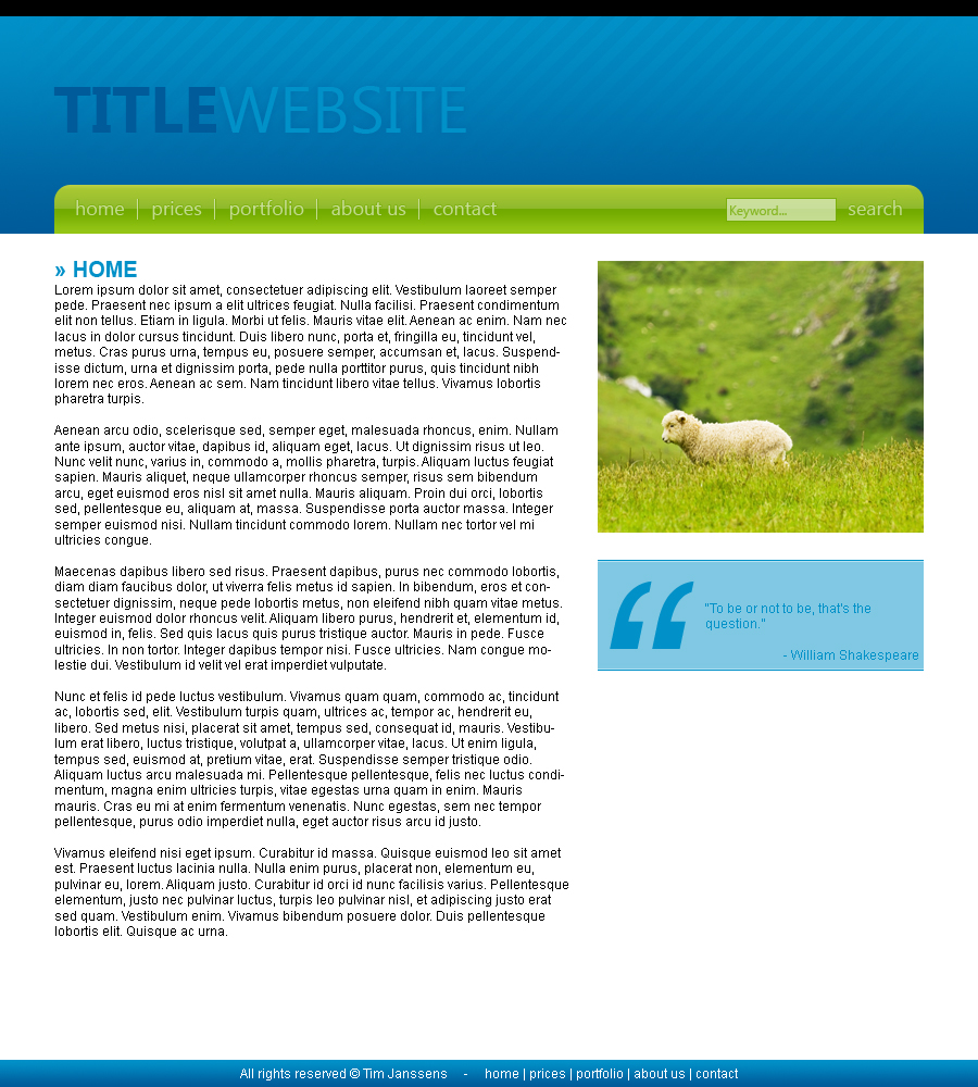 Portfolio/Hosting Layout-greenbluelayout-jpg