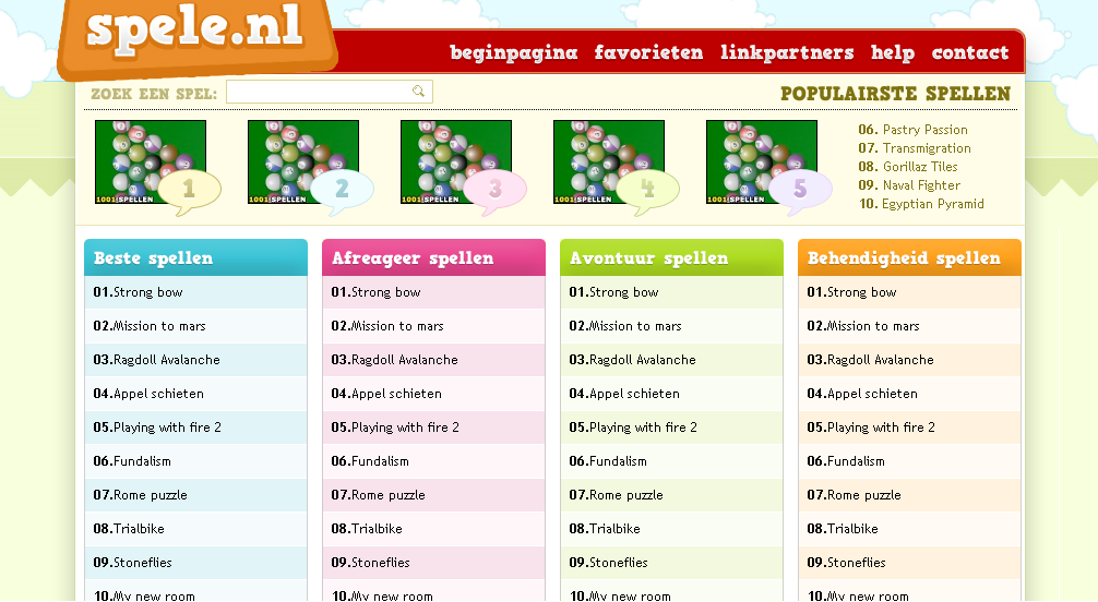 Spelletjes layout-png