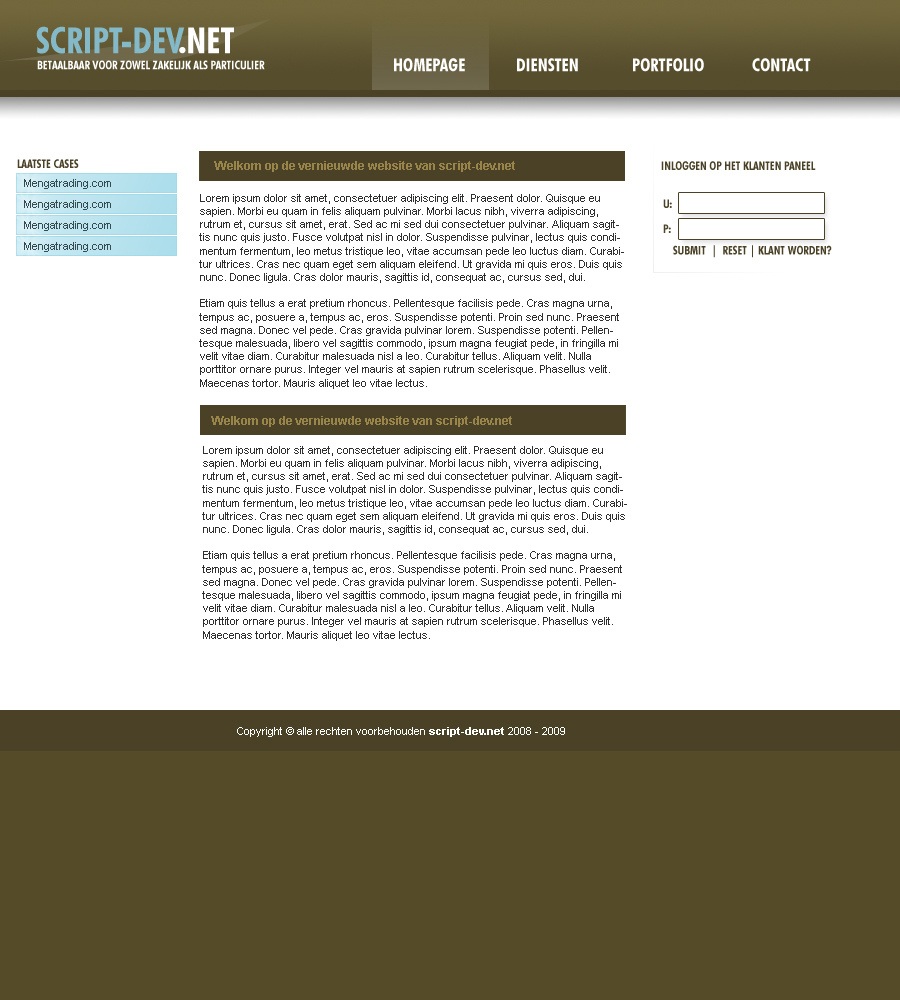 Zakelijk layout-script-jpg