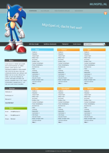 Blauwe nette game layout-site-png