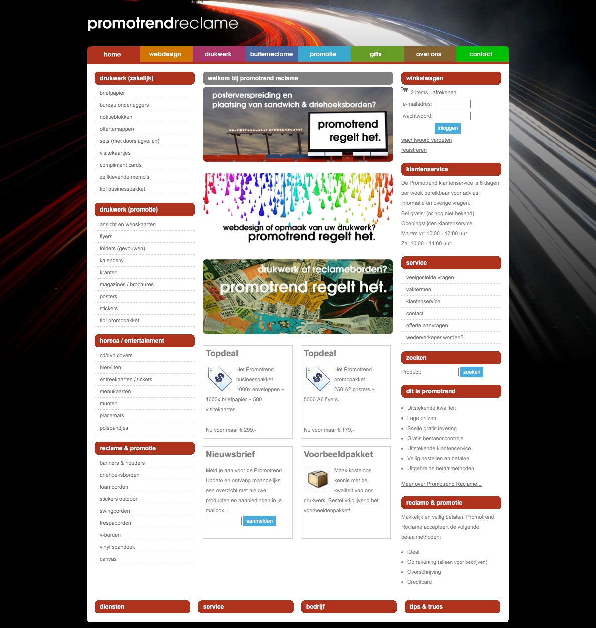 Moderne layout inclusief basing-promotrend-reclame-jpg