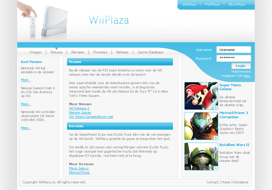 Gamenetwork Pakket, 3 layouts | Bieden-wii-jpg
