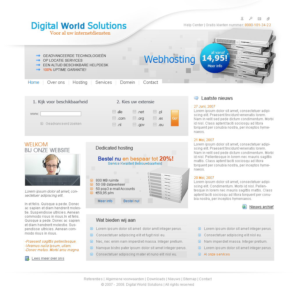 Leuke frisse webhosting layout-jpg