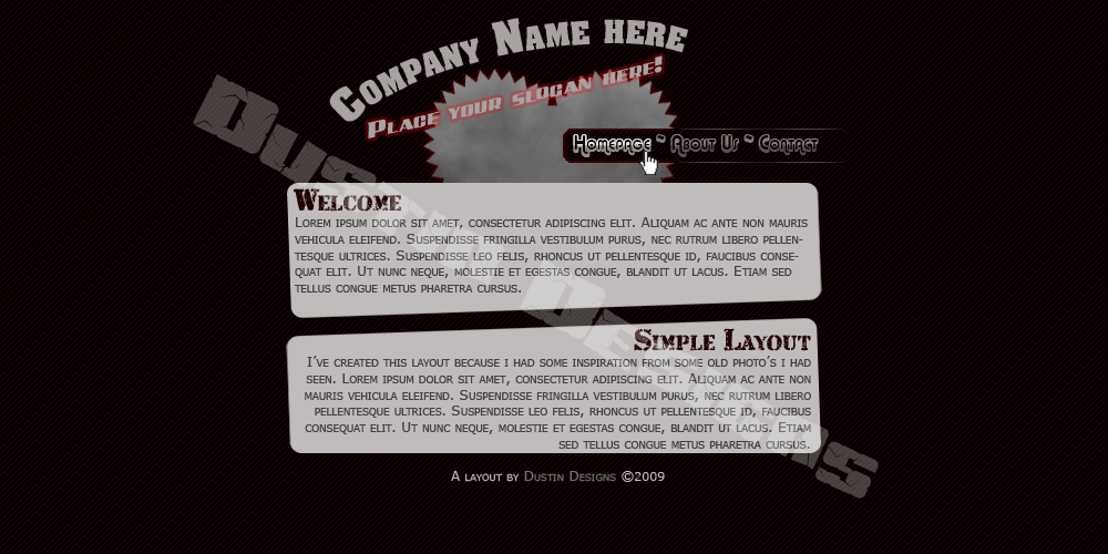 Speels maar toch zakelijke lay-out-design_one_screen1-png
