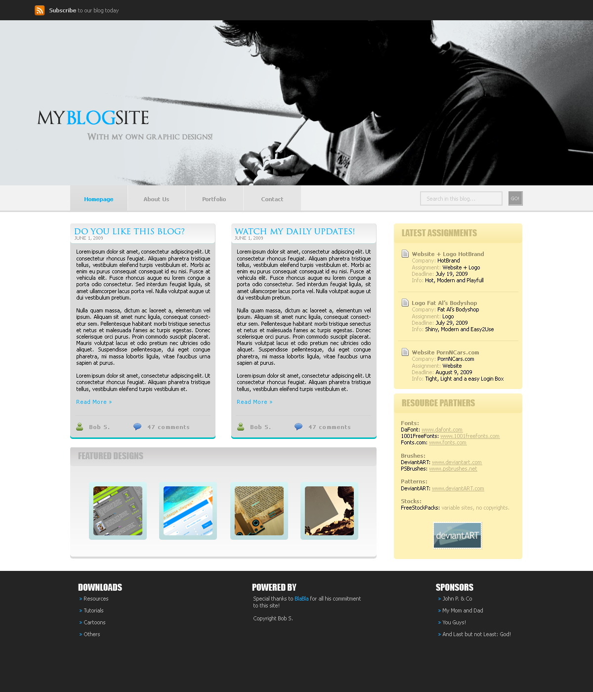 Blog/Portfolio layout-blog-png