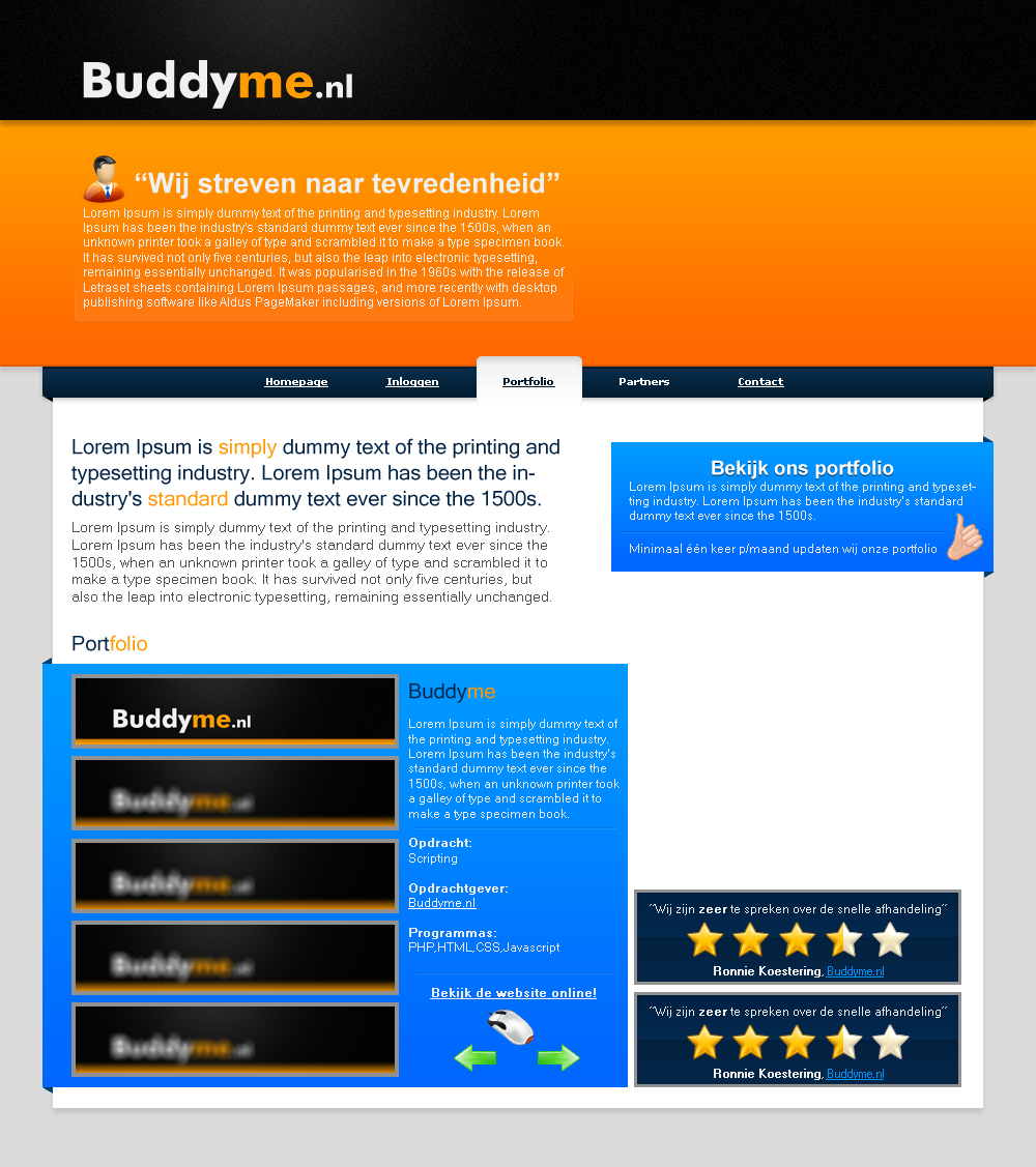 Buddyme layout + Domein-portfolio-jpg