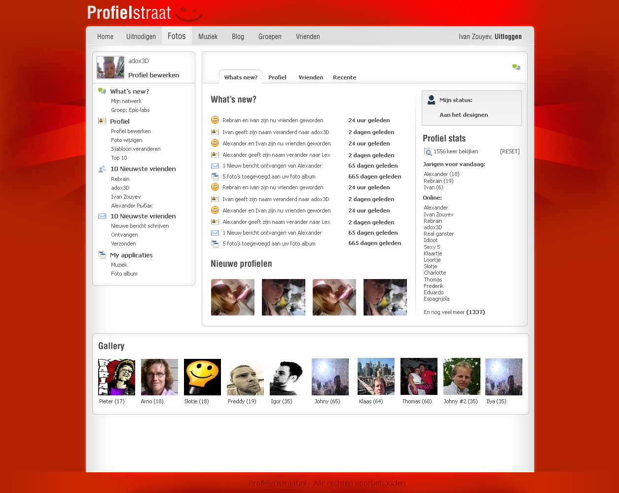 Profielen layout voor een community-profielstraat-png