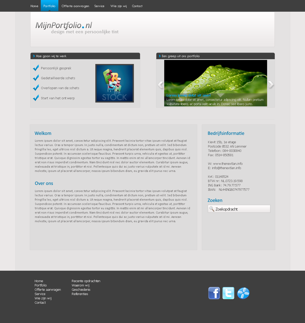 Zakelijke layout-portfolio-png
