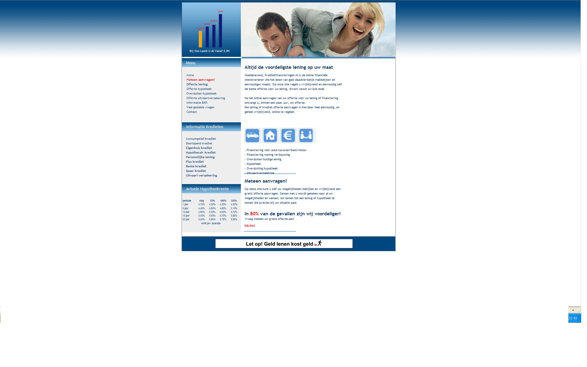Financiele hypotheek/krediet site-layoutkrediet-jpg