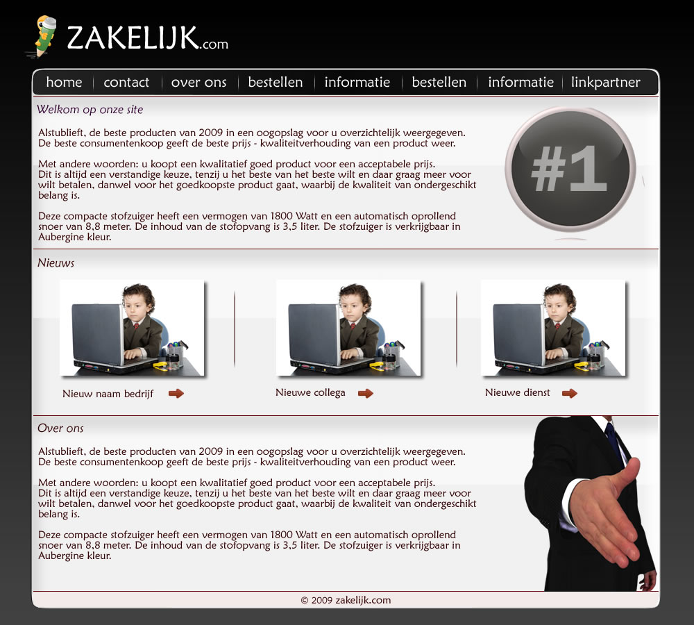 Zakelijk Design in 4 kleuren-startpaginablack-jpg
