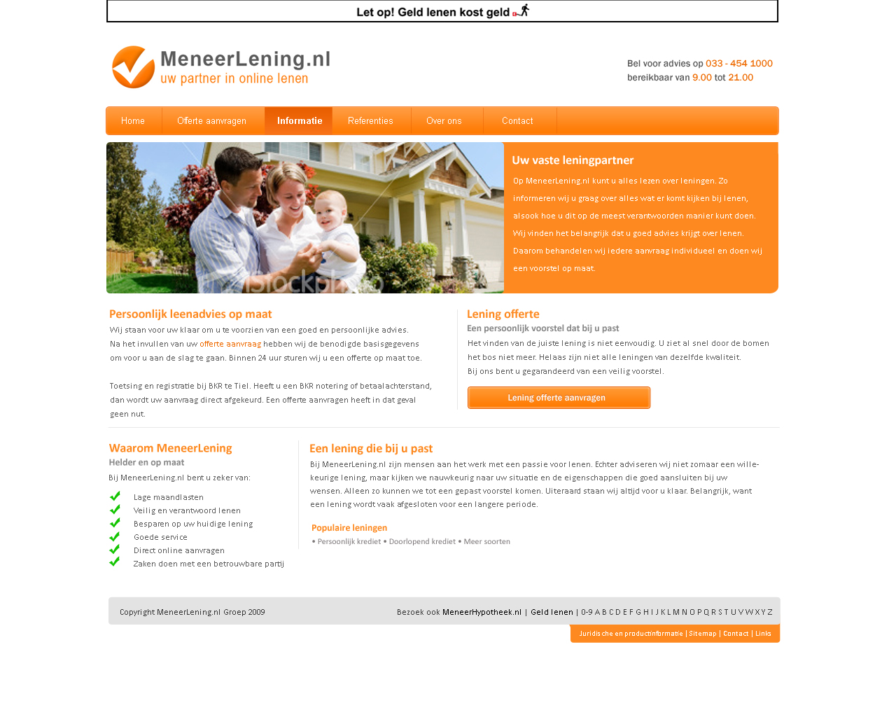 Layout voor lening / zakelijke site-indexv2-jpg