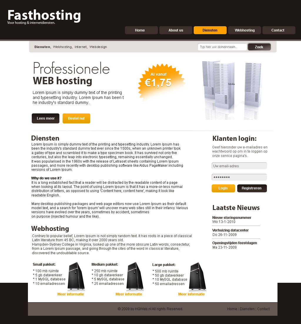 Strakke hosting layout! Kan ook voor andere doeleinden gebruikt worden!-site1-jpg