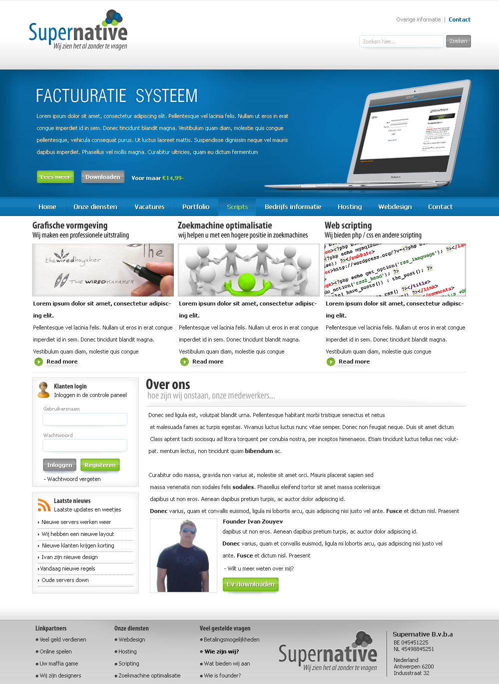 Zeer professionele, frisse bedrijfslayout-bedrijfslayoutiv-png