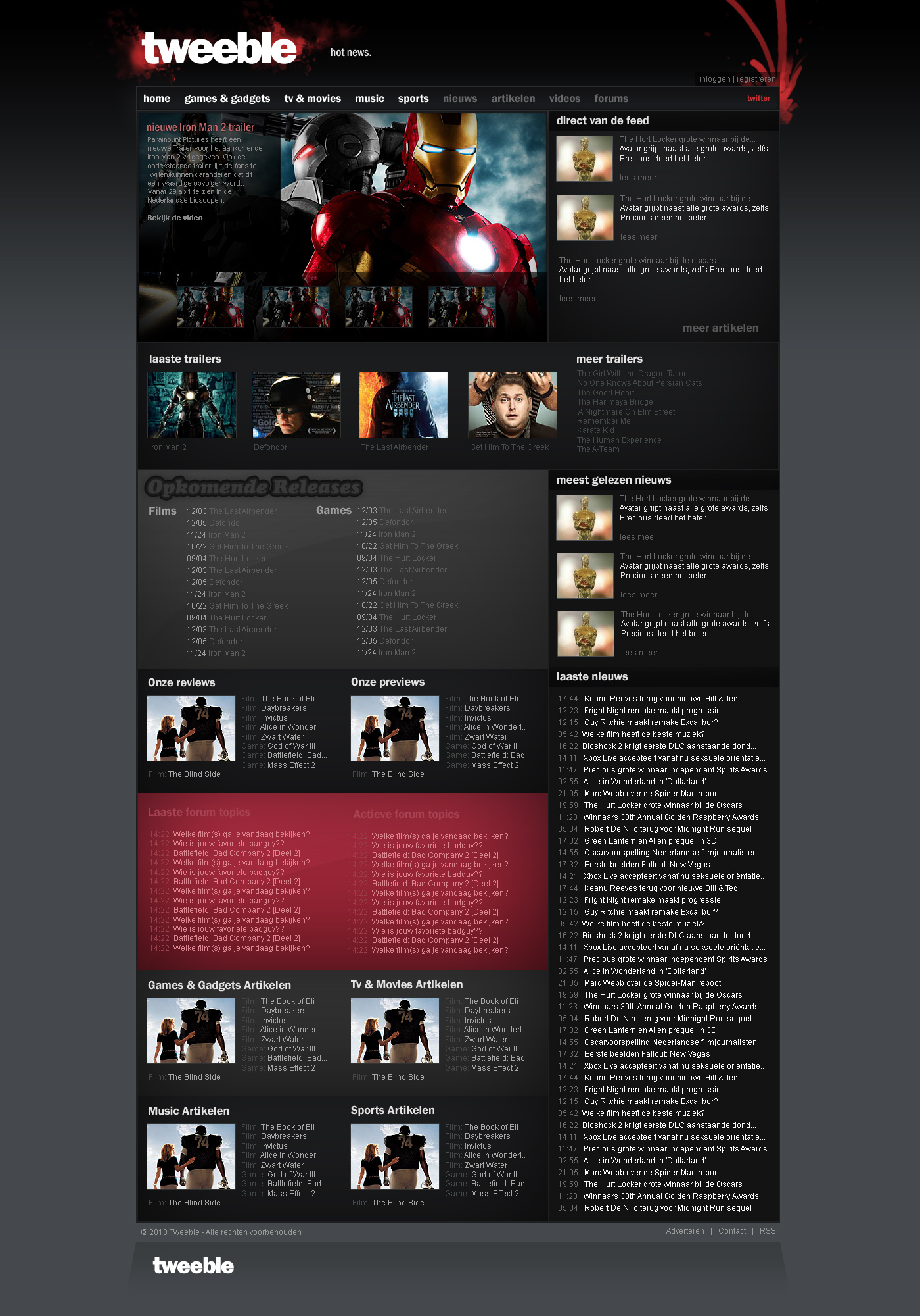 Entertainment layout (voor games/films/muziek etc sites)-tweeble-jpg