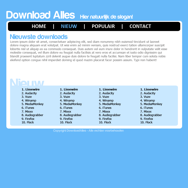 Strakke layout voor download sites-downloadalles-png