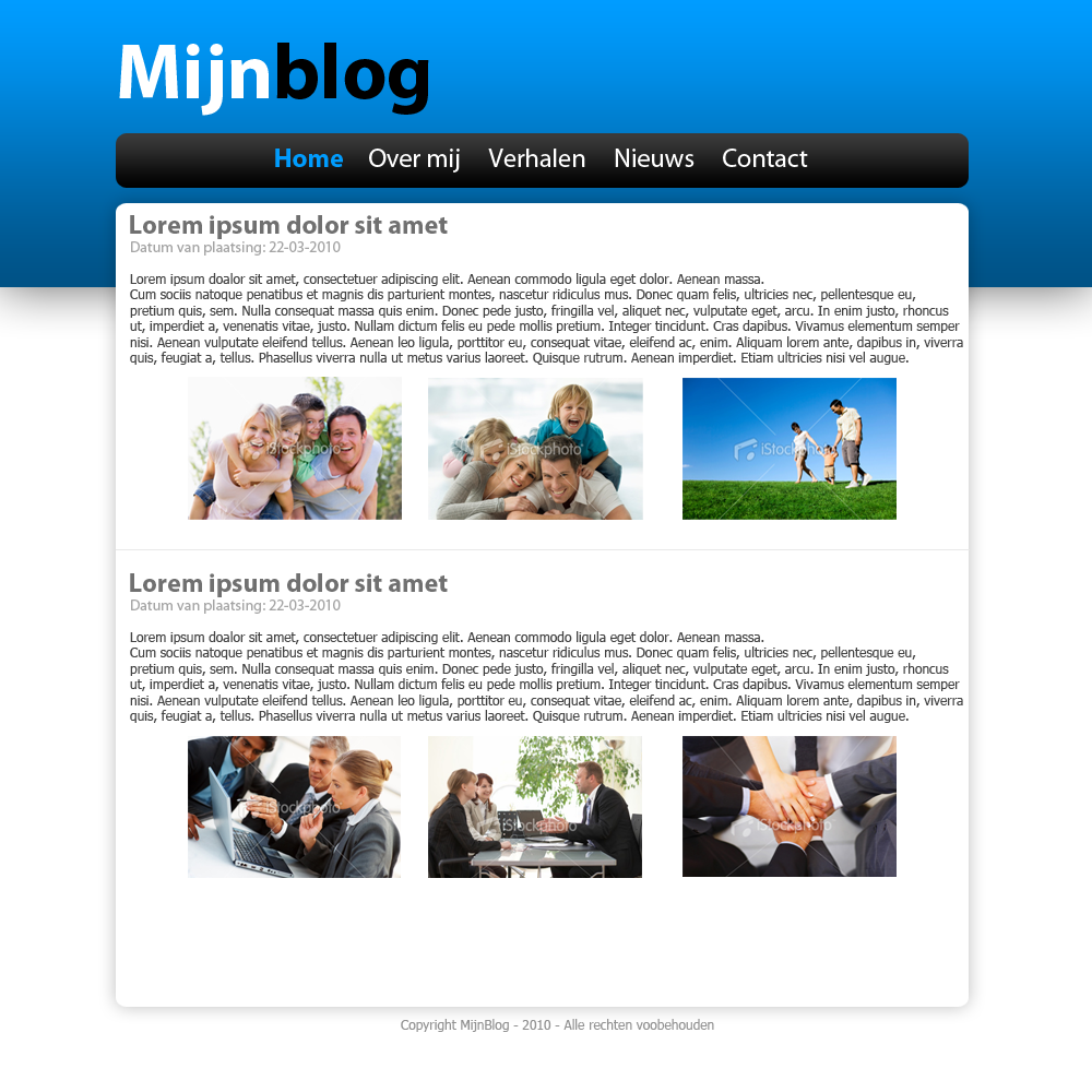 Frisse Blog layout-mijnblog-template-png