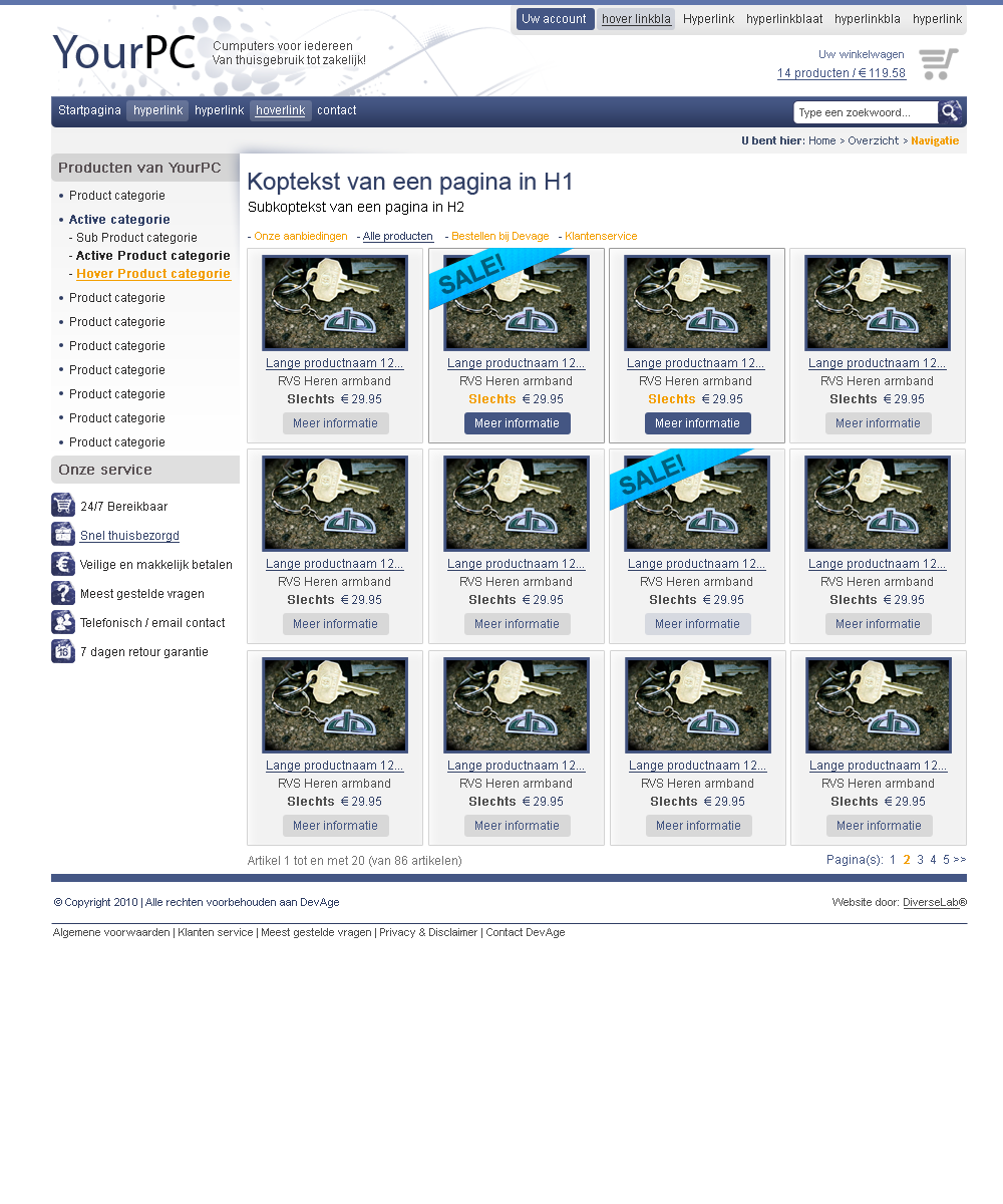 Zakelijke webshop layout-yourpc-png