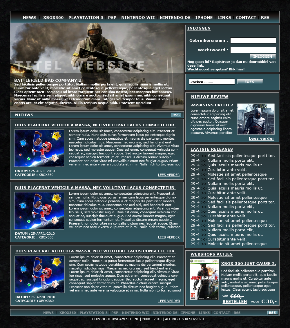 Design voor game website / webshop-gamesite1-png