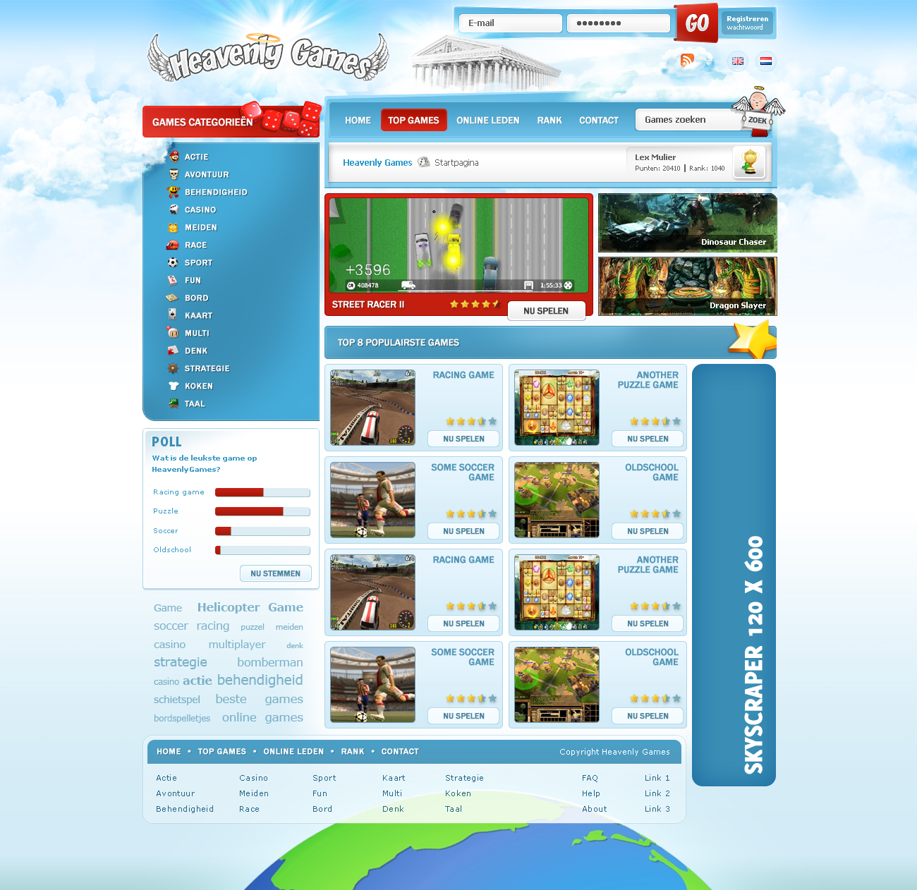 Spellenwebsite met thema-heavenlygames2-jpg
