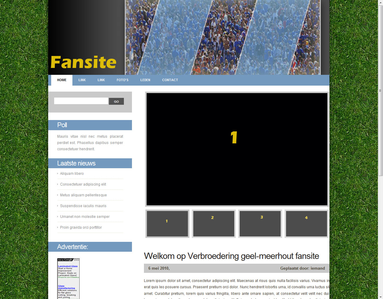 Voetbal (Fan)layout-voorbeeld-jpg