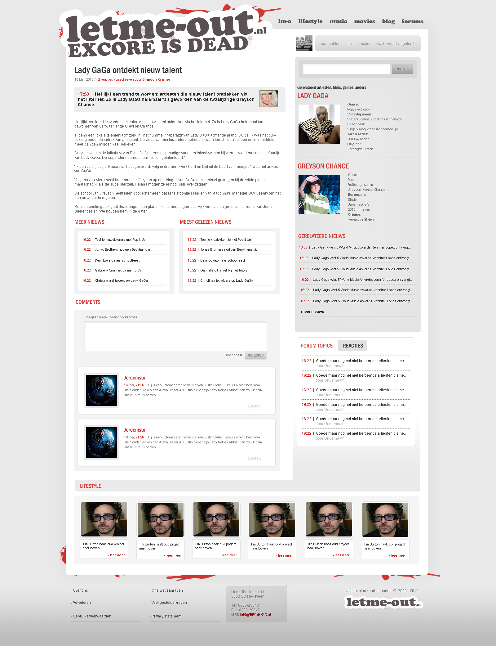 Entertainment / media layout-nieuwsbericht-artikel-jpg