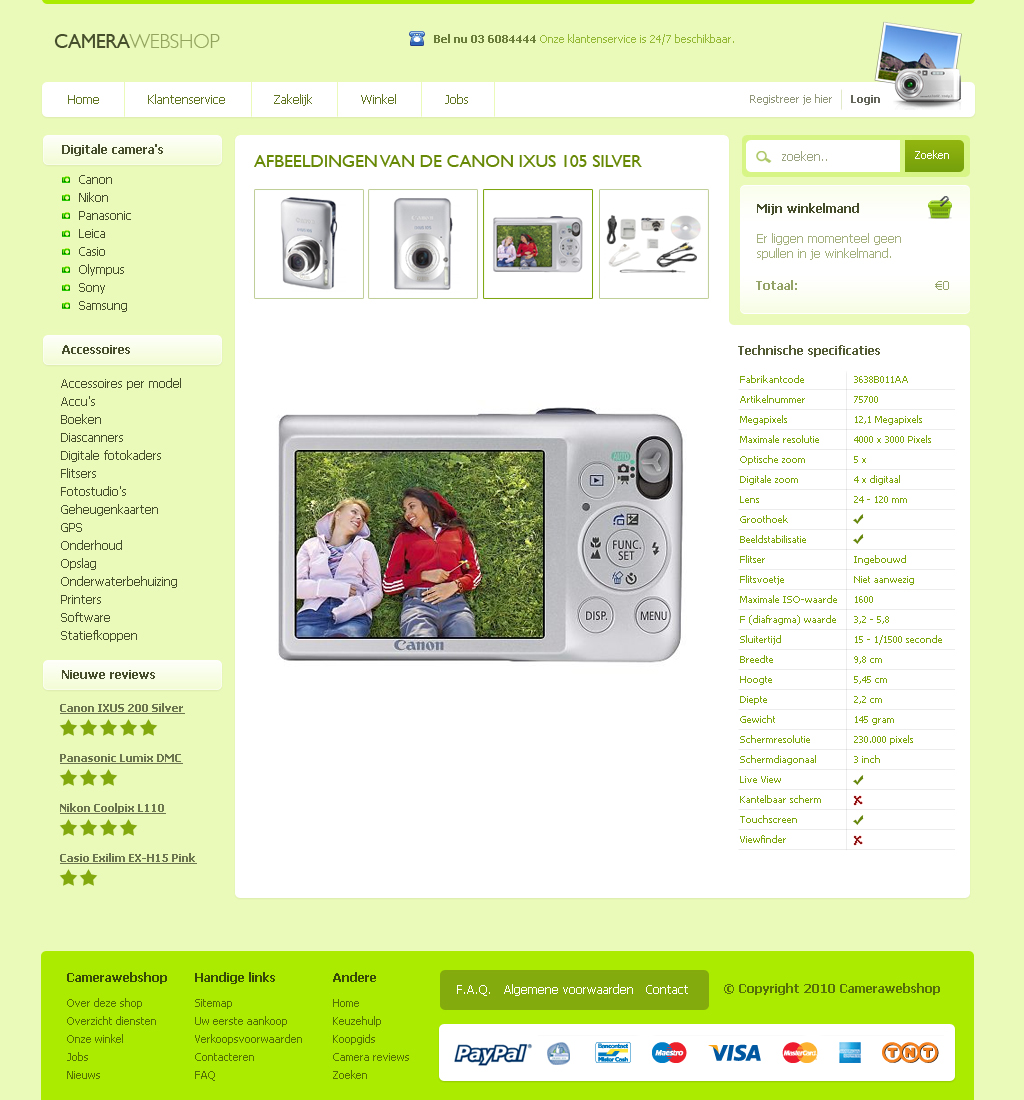 Digitale camera webshop-camerawebshop2productspecificatieafbeeldingen-jpg