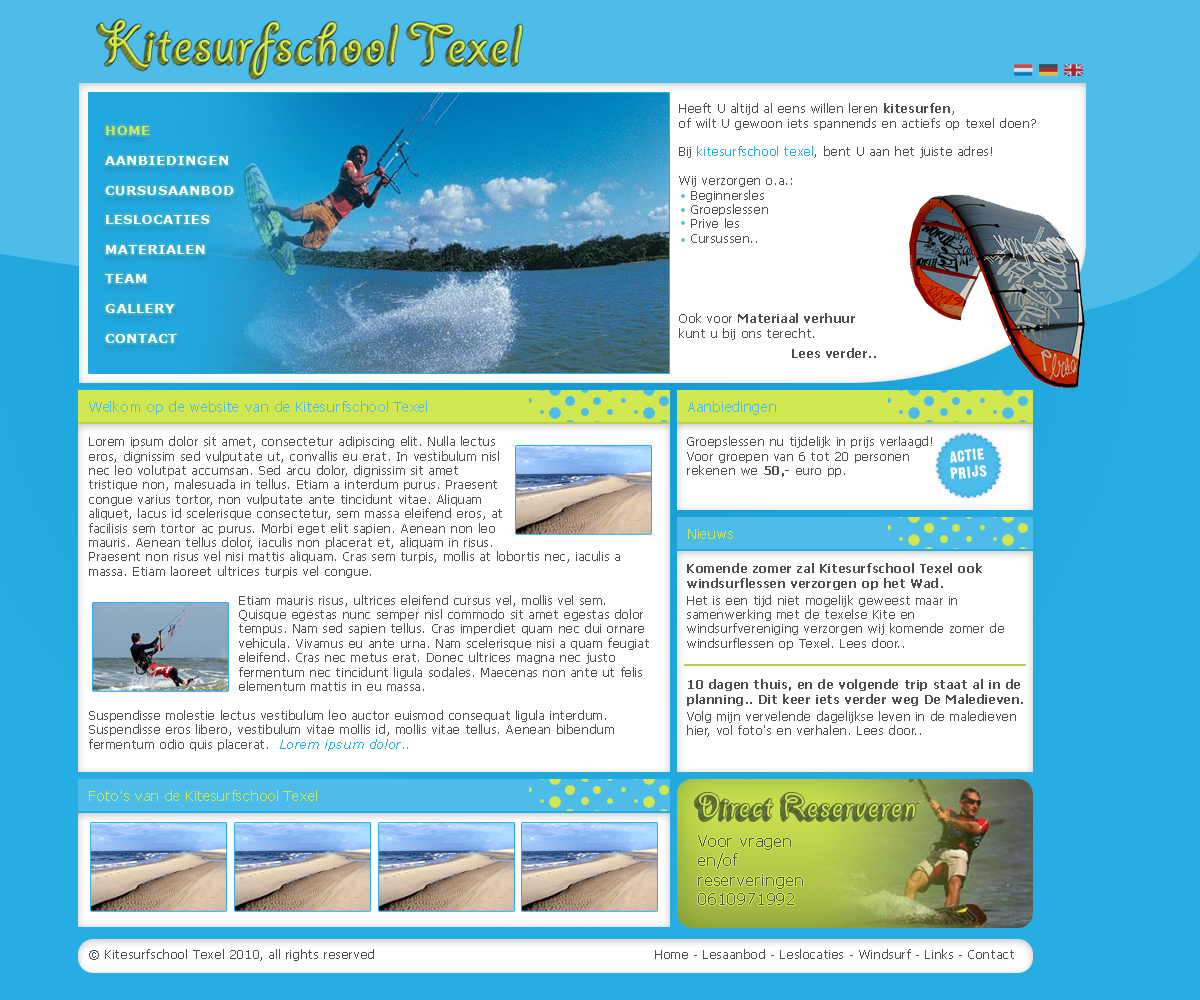 Fris layout voor meerdere doeleinde-kitesurfschool_layout-jpg
