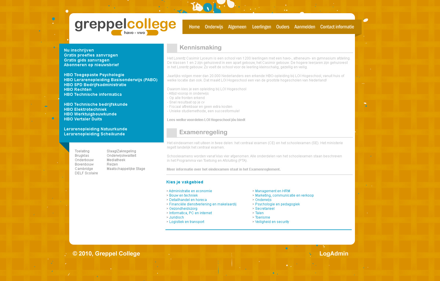 Layout voor een school site-pagina-jpg