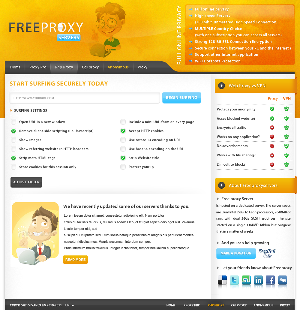 Zeer strakke layout, gemaakt voor proxy website-png