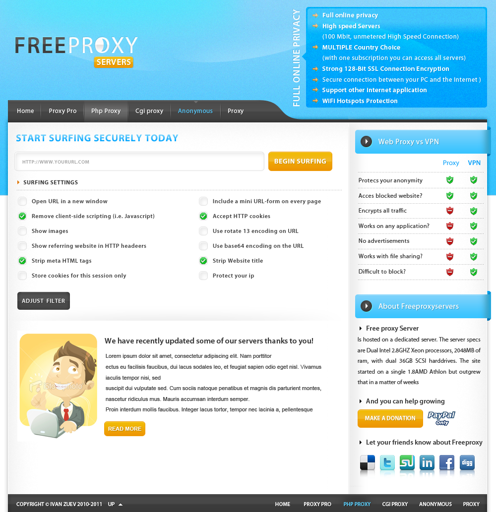 Zeer strakke layout, gemaakt voor proxy website-png